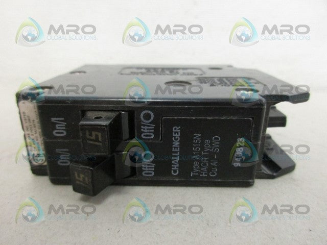 CHALLENGER A1515N 1POLE 15 AMP CIRCUIT BREAKER *USED*