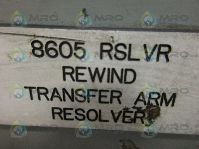 INDUSTRIAL MRO 8605RSLVR TRANSFER ARM RESOLVER *USED*