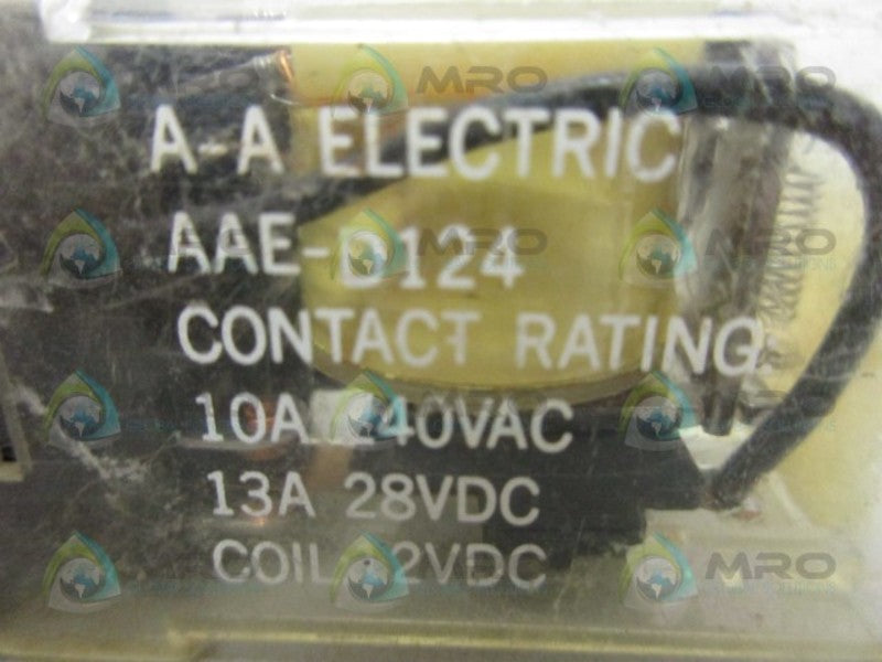 AA ELECTRIC AAE-D124 RELAY 12V *USED*