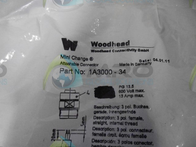WOODHEAD 1A3000-34 *NEW IN BAG*