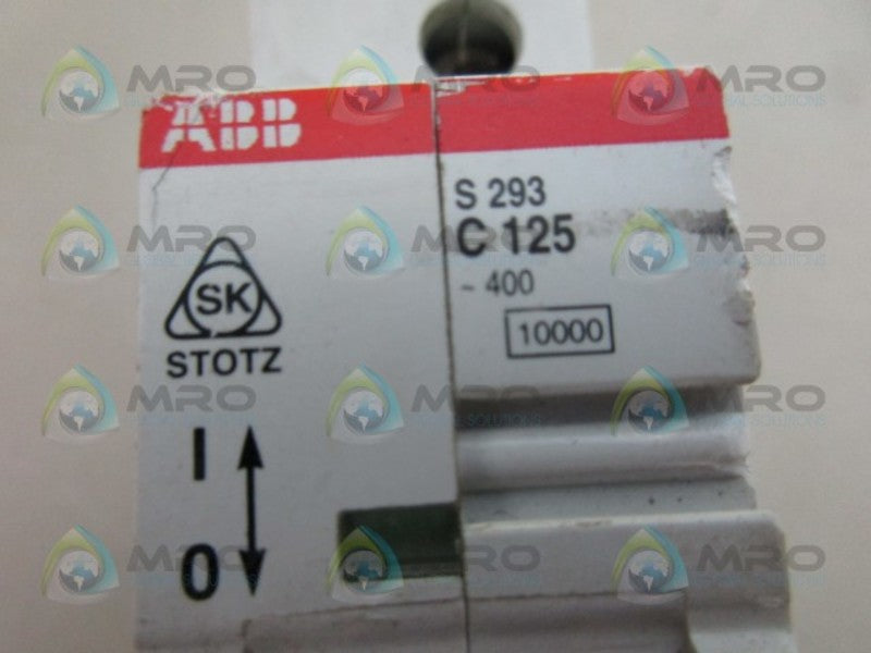 ABB S293-C125 CIRCUIT BREAKER 125A *USED*