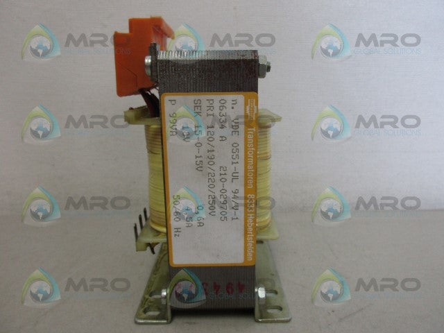 INDUSTRIAL MRO VDE0551-UL TRANSFORMER *NEW NO BOX*