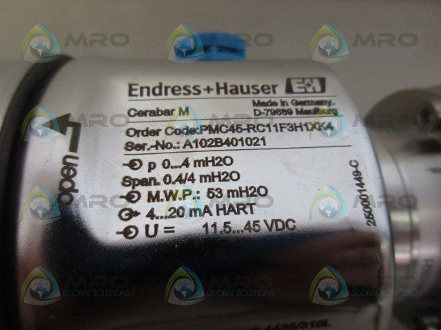 ENDRESS+HAUSER PMC45-RC11F3H1XK4 PRESSURE TRANSMITTER *NEW NO BOX*