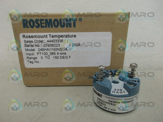 ROSEMOUNT 248HAI1N0NSQ4 TEMPERATURE TRANSMITTER *NEW IN BOX*