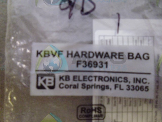 KB ELECTRONICS F36931 HARDWARE BAG *NEW IN BAG*