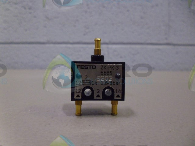 FESTO ZK-PK-3 6685 PNEUMATIC VALVE BLOCK *NEW NO BOX*
