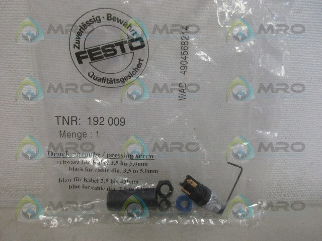 FESTO 192009 PLUG *NEW IN FACTORY BAG*