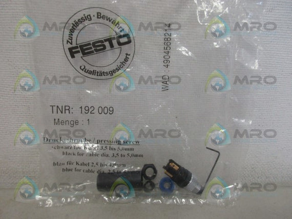 FESTO 192009 PLUG *NEW IN FACTORY BAG*