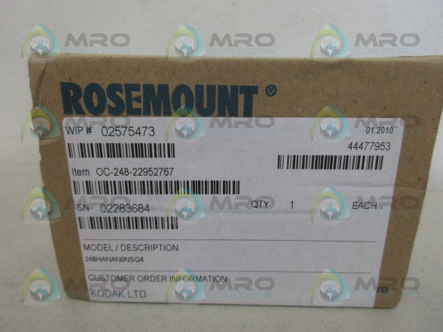 ROSEMOUNT 248HANAN0NSQ4 TEMPERATURE TRANSMITTER *FACTORY SEALED*
