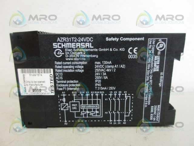 SCHMERSAL AZR31T2/24VDC SAFETY RELAY *NEW IN BOX*