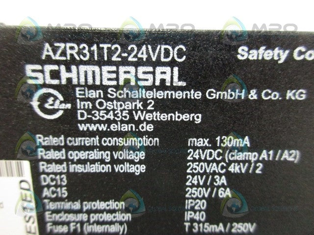 SCHMERSAL AZR31T2/24VDC SAFETY RELAY *NEW IN BOX*