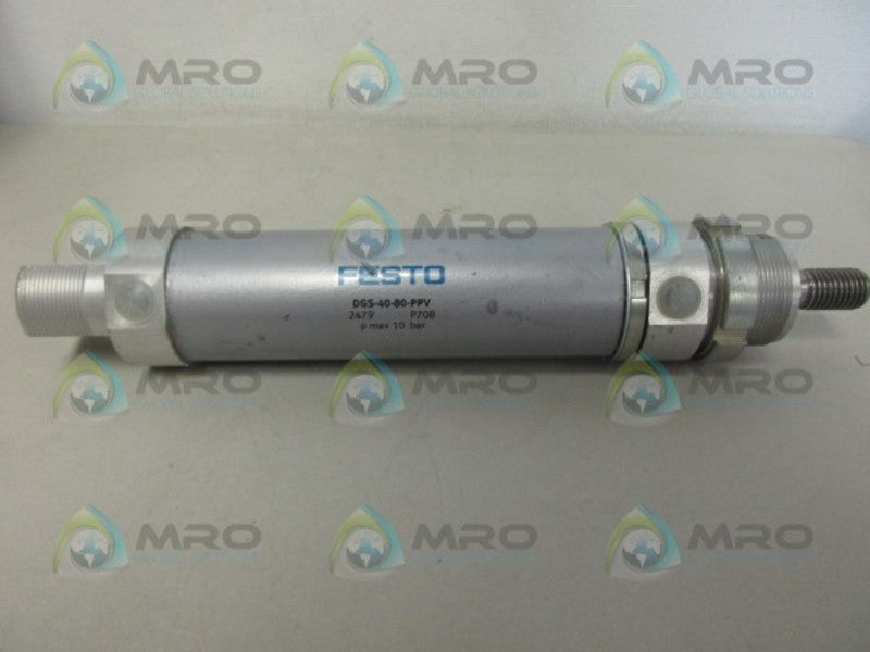 FESTO DGS-40-80-PPV PNEUMATIC CYLINDER *USED*