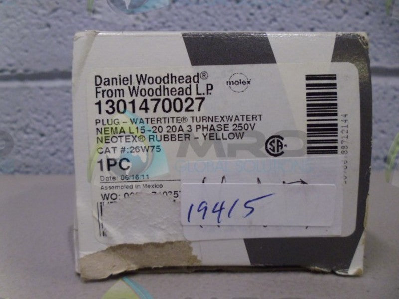 WOODHEAD 1301470027 PLUG *NEW IN BOX*