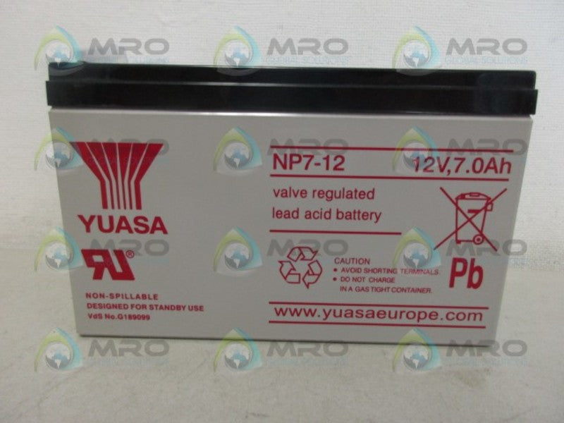 YUASA NP7-12 LEAD ACID BATTERY *NEW NO BOX*