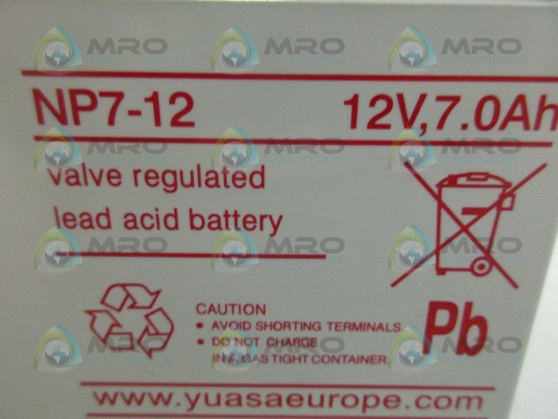 YUASA NP7-12 LEAD ACID BATTERY *NEW NO BOX*