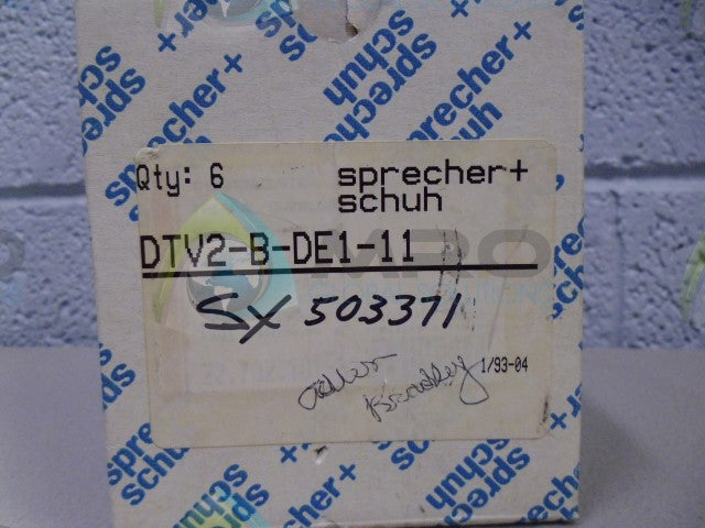 SPRECHER+SCHUH DE 1-11 *NEW IN BOX*