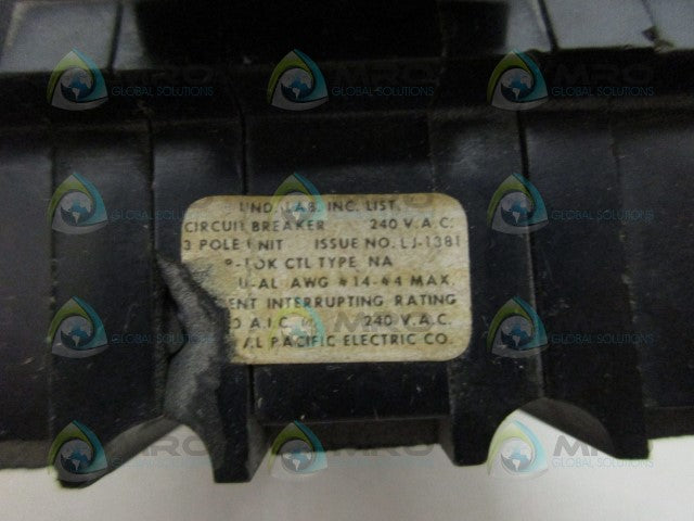 FEDERAL PACIFIC NA350 CIRCUIT BREAKER 50A *USED*