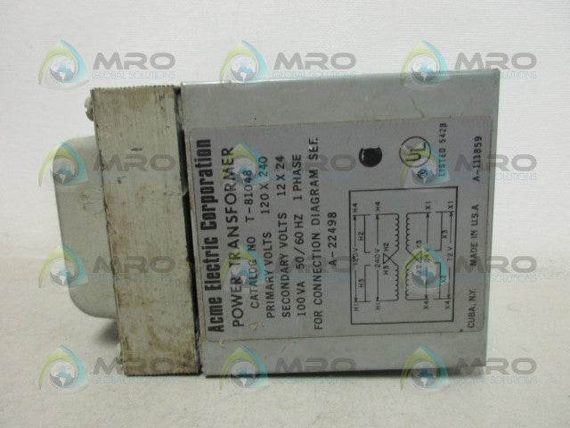 ACME T-81048 TRANSFORMER *USED*