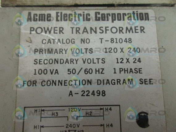 ACME T-81048 TRANSFORMER *USED*