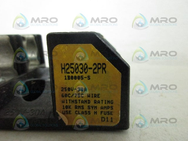 BUSSMANN H25030-2PR FUSE HOLDER *USED*