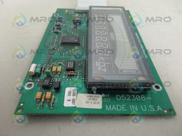 WEIGH TRONIX D52308-0018 CIRCUIT BOARD UNMP