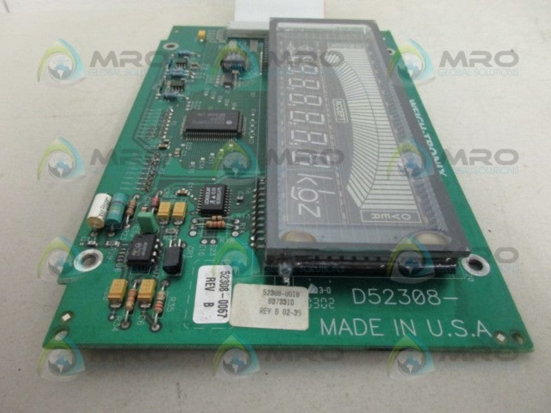 WEIGH TRONIX D52308-0018 CIRCUIT BOARD UNMP
