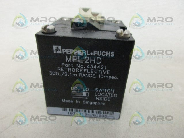 PEPPERL+FUCHS MPL2HD PHOTOELECTRIC SENSOR *USED*