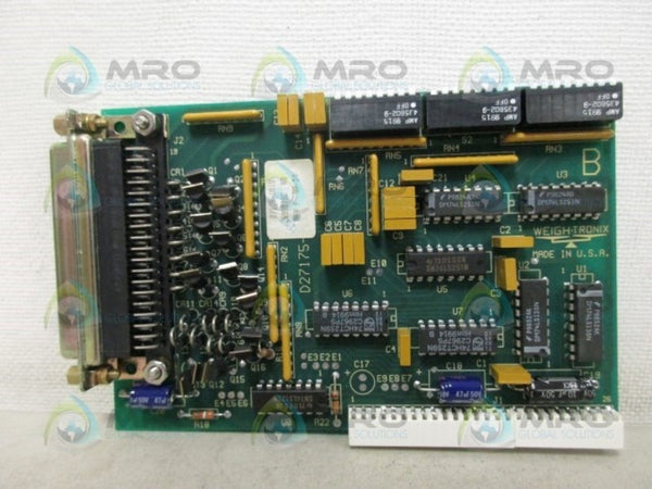 WEIGH TRONIX D27175-0010 PROCESSOR BOARD UNMP