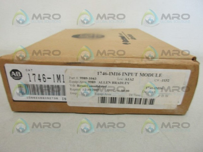 ALLEN BRADLEY SLC500 1746-IM16 SER. C INPUT MODULE *NEW IN BOX*