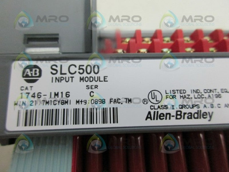 ALLEN BRADLEY SLC500 1746-IM16 SER. C INPUT MODULE *NEW IN BOX*