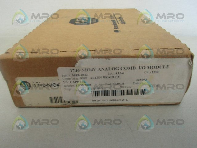 ALLEN BRADLEY 1746-NIO4V SER. A *NEW IN BOX*