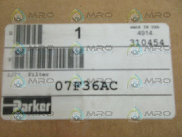 PARKER 07F36AC FILTER *FACTORY SEALED*