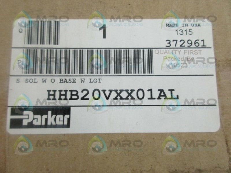 PARKER HHB20VXX01AL SOLENOID VALVE NSMP