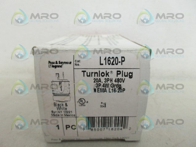 PASS & SEYMOUR L1620-P TURNLOK PLUG *NEW IN BOX*