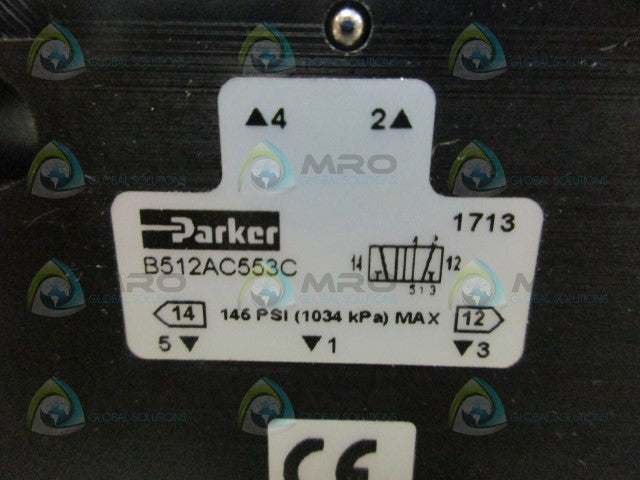 PARKER B512AC553C SOLENOID AIR CONTROL VALVE *NEW IN BOX*