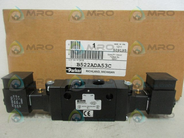 PARKER B522ADA53C SOLENOID VALVE *NEW IN BOX*
