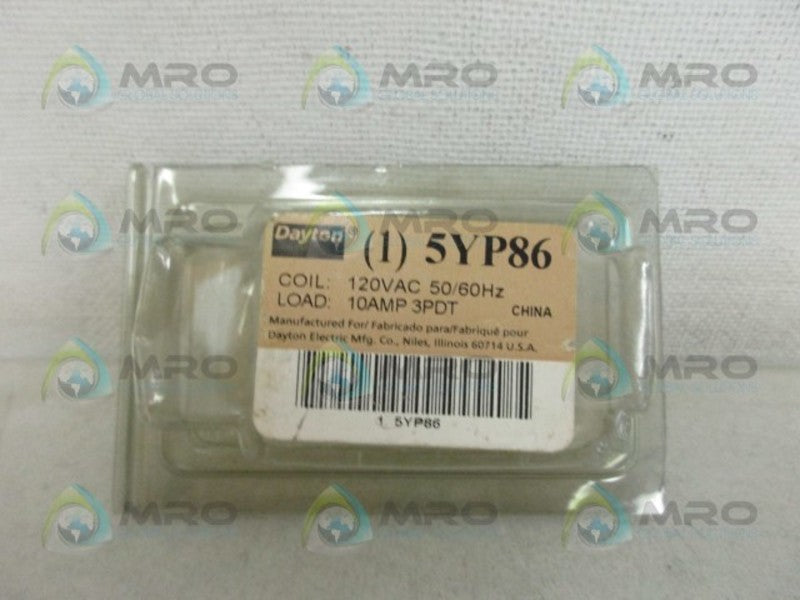 DAYTON 5YP86 RELAY *NEW IN BOX*