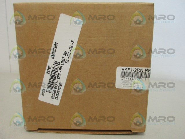 MICROSWITCH BAF1-2RN-RH LIMIT SWITCH *FACTORY SEALED*