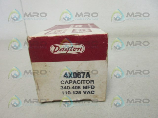 DAYTON 4X067A CAPACITOR *NEW IN BOX*