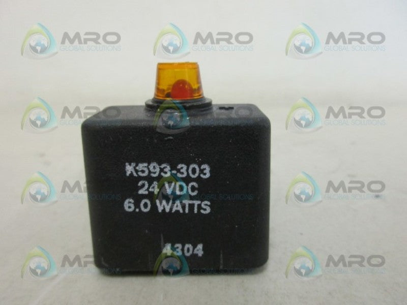 PARKER K593-303 COIL W/ LAMP *NEW NO BOX*