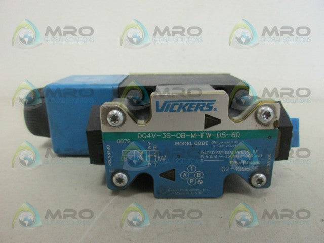 VICKERS DG4V-3S-OB-M-FW-B5-60 DIRECTRIONAL CONTROL VALVE *NEW NO BOX*