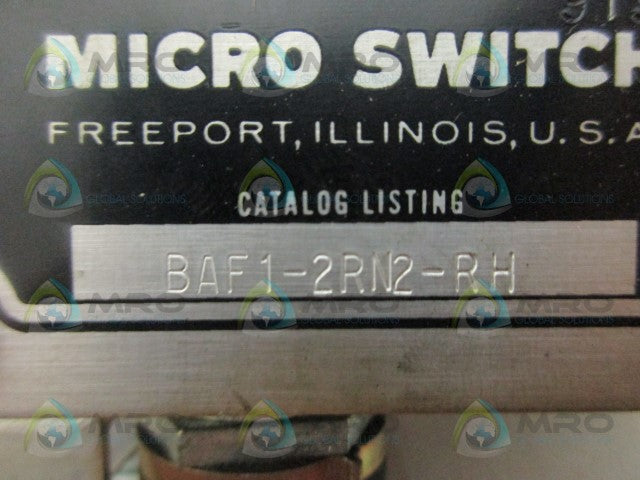 MICROSWITCH BAF1-2RN2-RH LIMIT SWITCH (GREY) *NEW IN BOX*