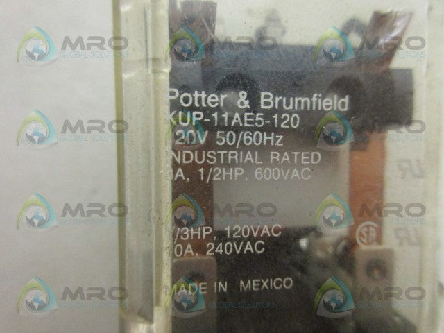 POTTER & BRUMFIELD KUP-11AE5-120 RELAY *USED*