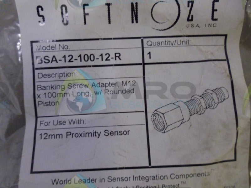 SOFTNOZE BSA-12-100-12-R  SCREW ADAPTER *NEW IN BOX*