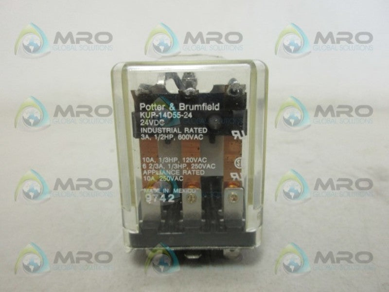POTTER & BRUMFIELD KUP-14D55-24 RELAY (AS PICTURED) *USED*