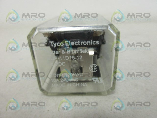 POTTER & BRUMFIELD KUP-11D15-12 RELAY 12VDC *USED*