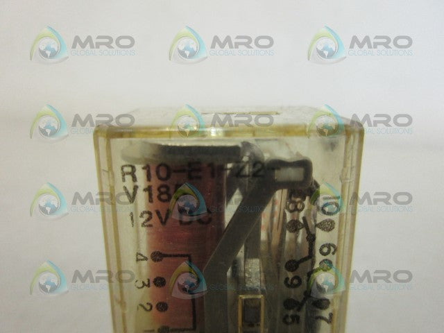 IDEC R10-E1-Z2-V185 12V RELAY *USED*