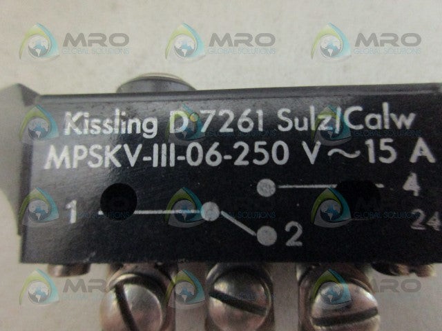 KISSLING D7261 MINIATURE LIMIT SWITCH *USED*