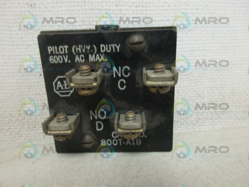 ALLEN BRADLEY 800T-A1B CONTACT BLOCK *USED*