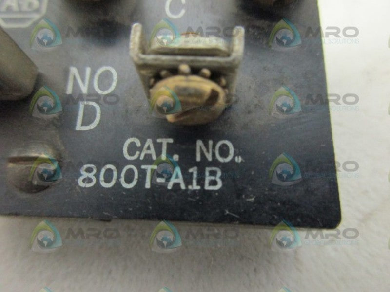ALLEN BRADLEY 800T-A1B CONTACT BLOCK *USED*